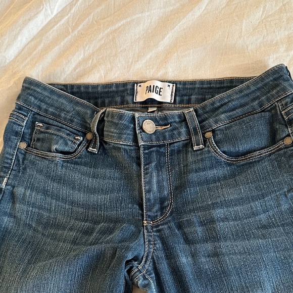 PAIGE Dark Blue Skyline Straight Jeans - Picture 4 of 12